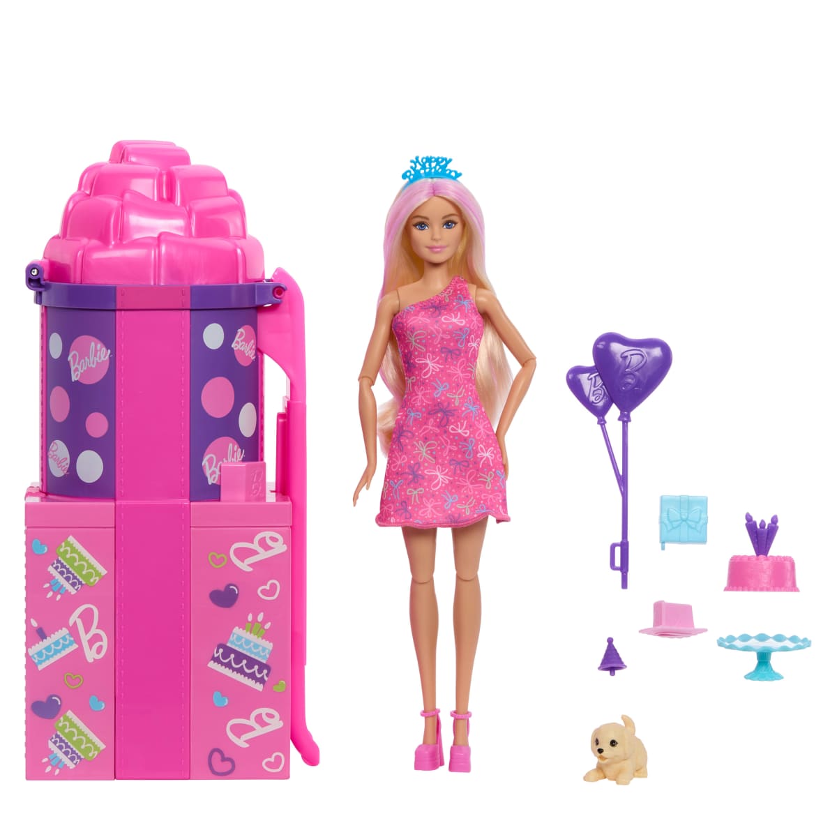 Barbie Party Unboxed Mu&ntilde;eca Resbaladilla Sorpresa image number null