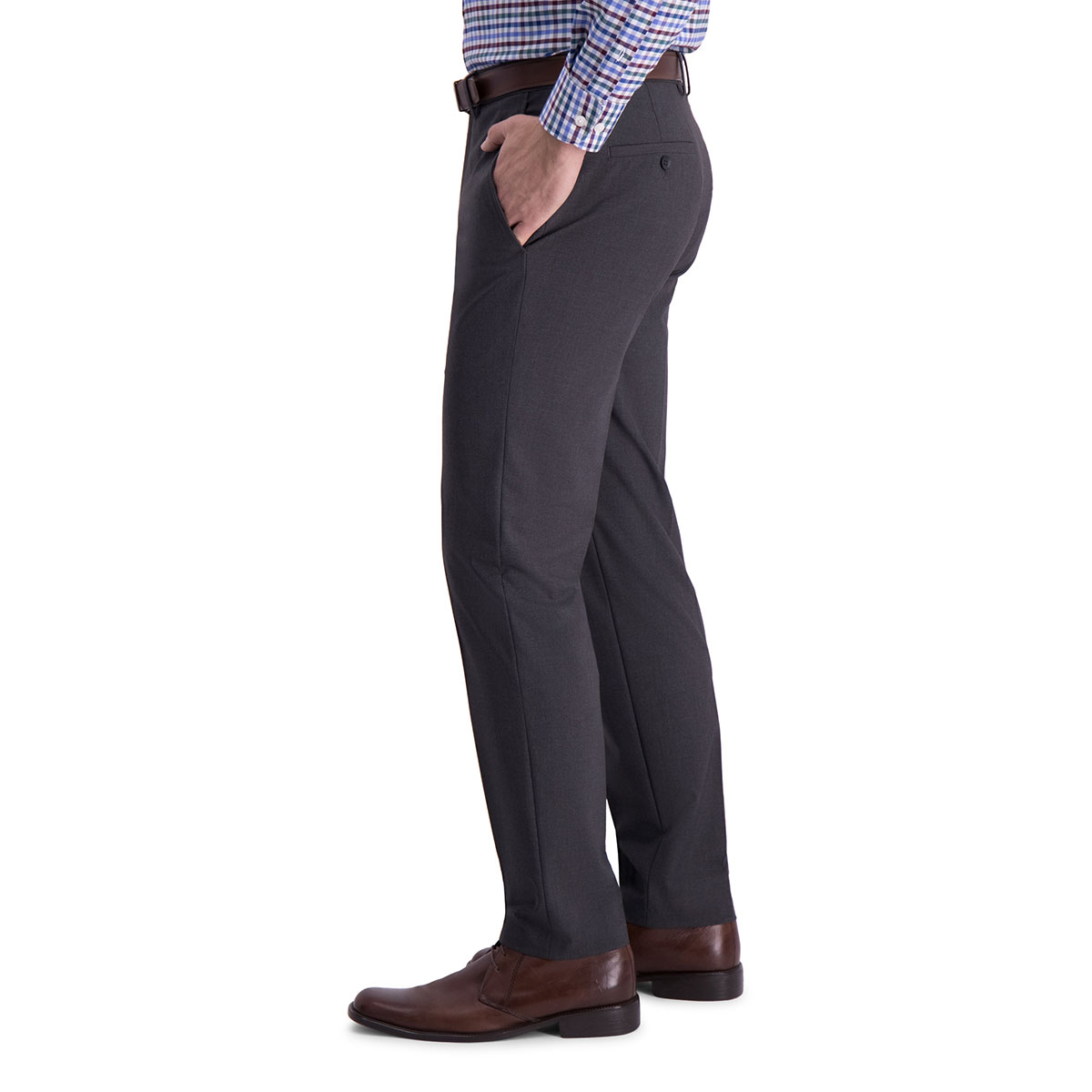 Pantalon Slim Fit Modelo elo Hy70295Ox Gris Oxford Haggar Para Hombre image number null
