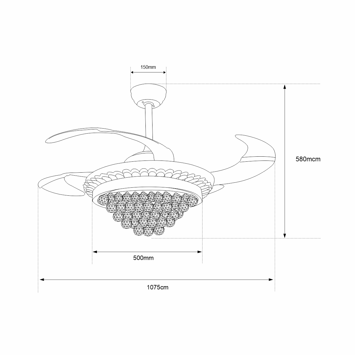 Ventilador De Techo Con Lampara Led Integrada JWJ image number null