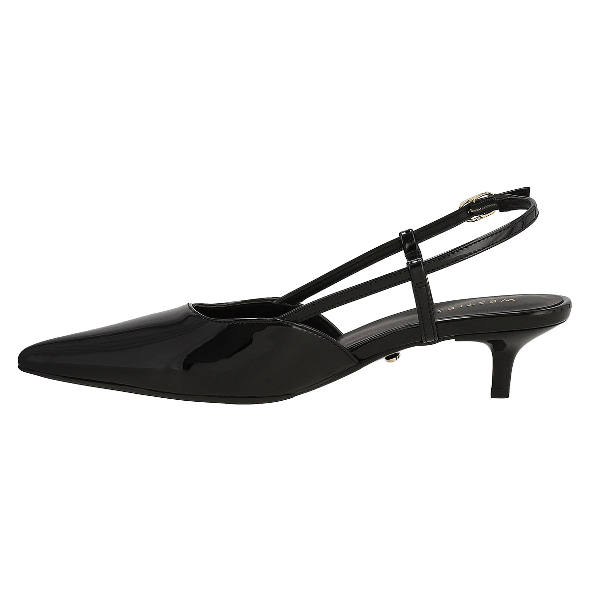 Zapatilla Dise&ntilde;o Tipo Slingback Westies Negro con Punta Fina para Mujer image number null