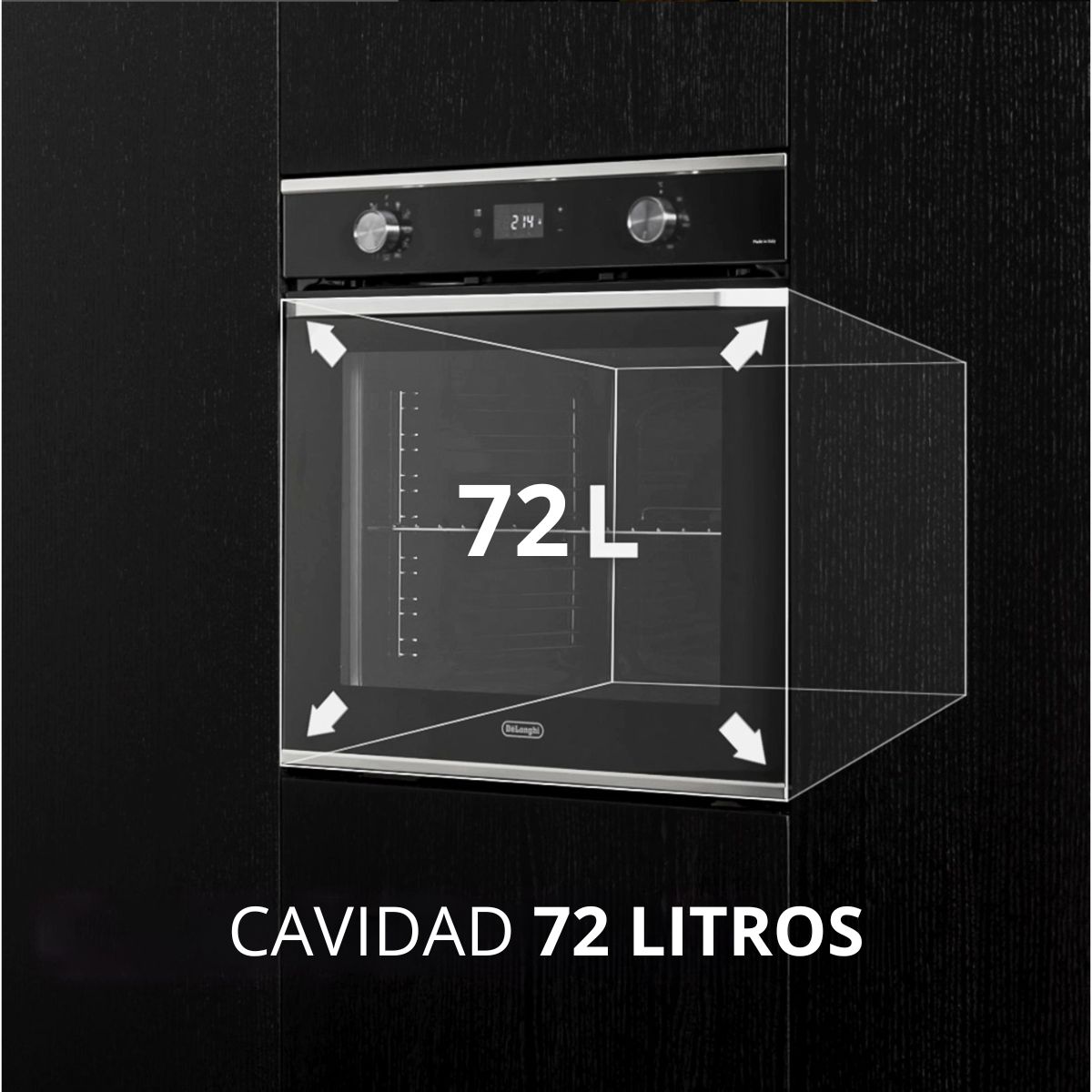 Horno De Longhi de Gas Life Line con Convecci&oacute;n, Grill y Rosticero 60 cm image number null