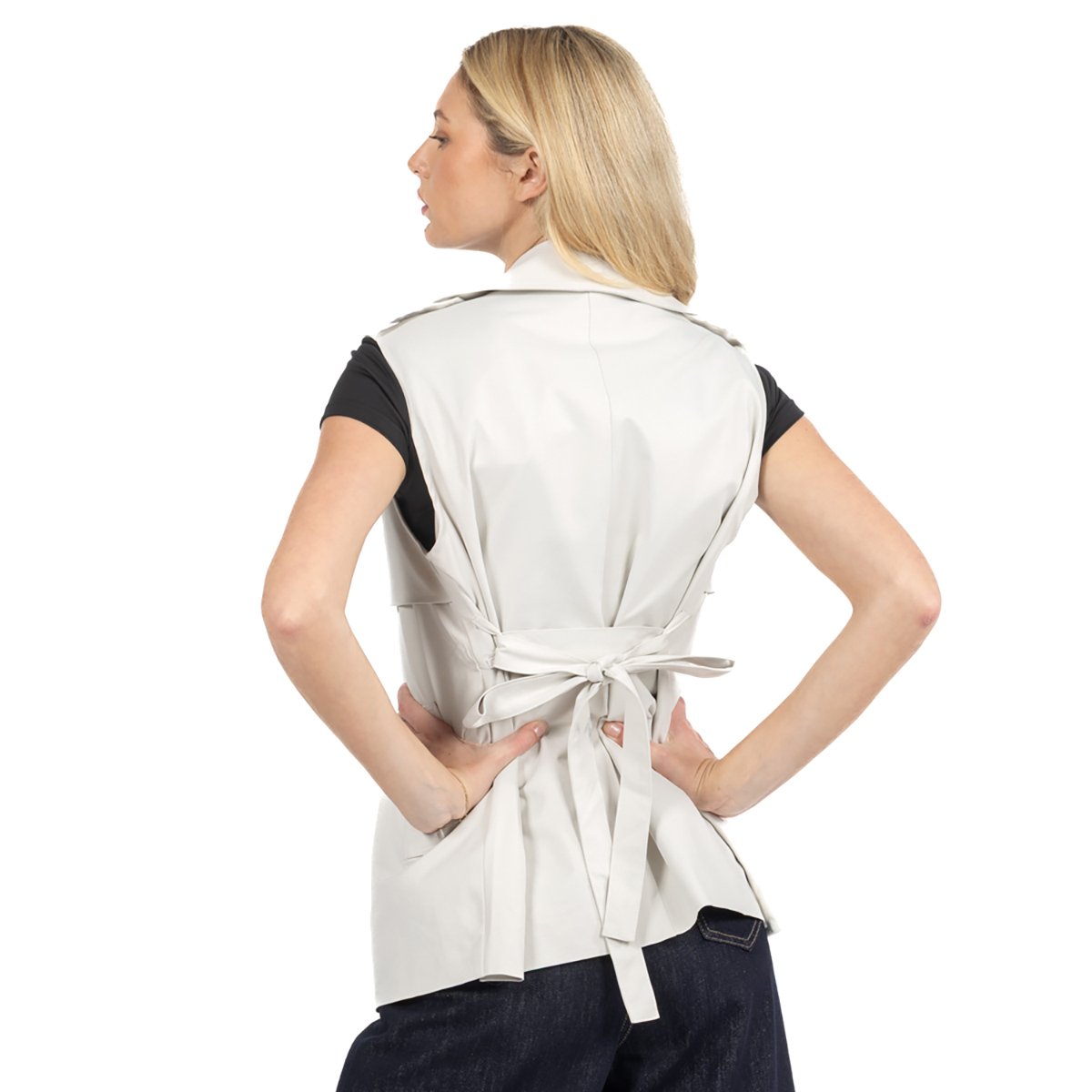 Chaleco Gabardina Cinta Forever 21 para Mujer Junior image number null