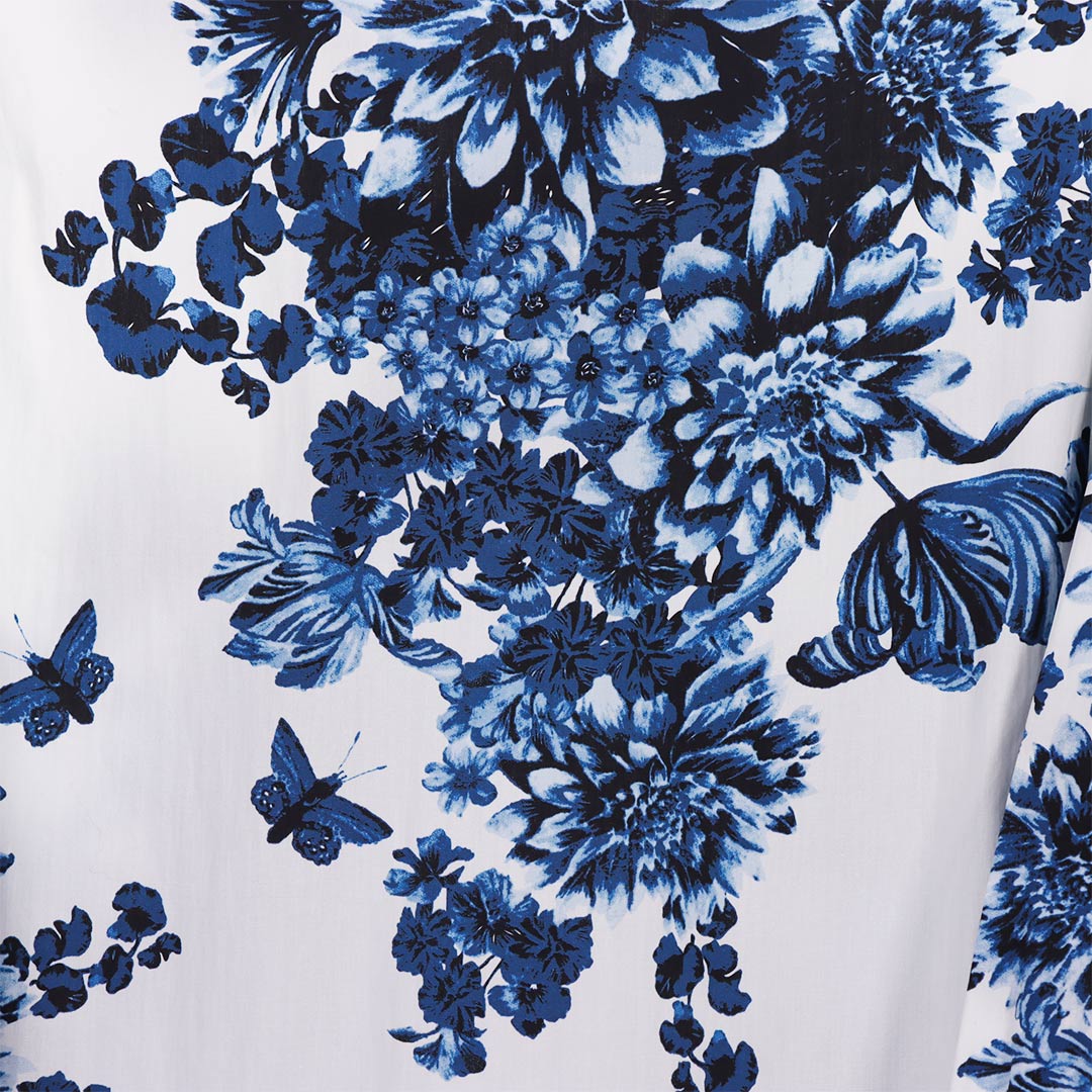 Blusa Manga Larga con Corbata Estampado Floral LIFESTYLER para Mujer Curvy image number null