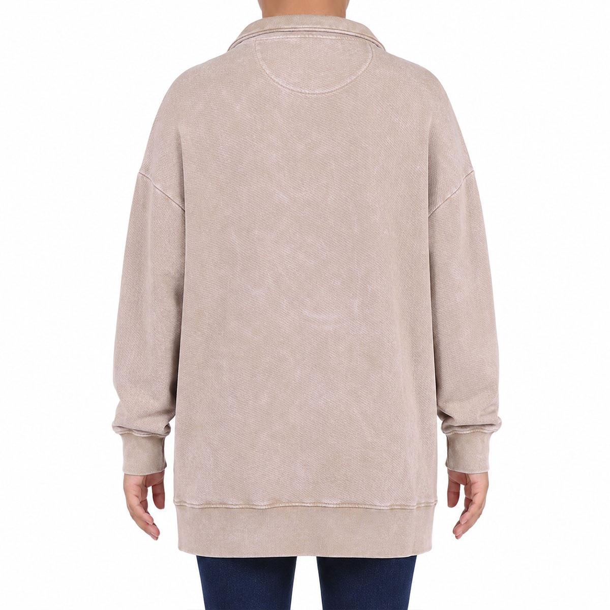 Sudadera Holgada Cuello V Polo Jeanious para Mujer Curvy image number null