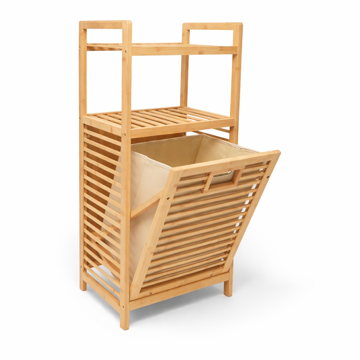 Organizador Para Lavander&iacute;a Con Estructura De Madera Home Nature image number null