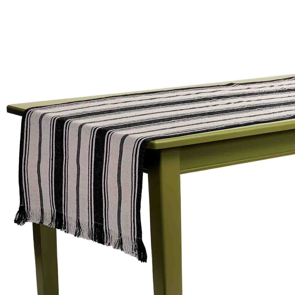 Camino de Mesa Vintage Home Flecos Black Natural image number null