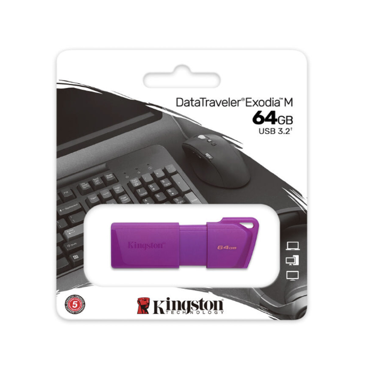 Memoria USB Kingston 3.2 Exodia Morada 64GB image number null