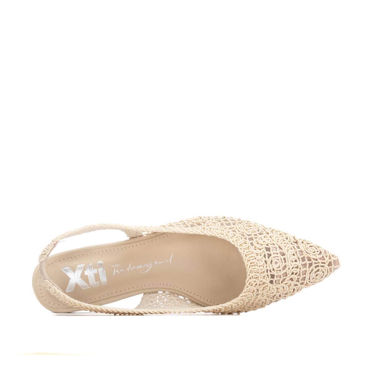 Balerina Puntal de Encaje Puntal Xti Beige para Mujer image number null