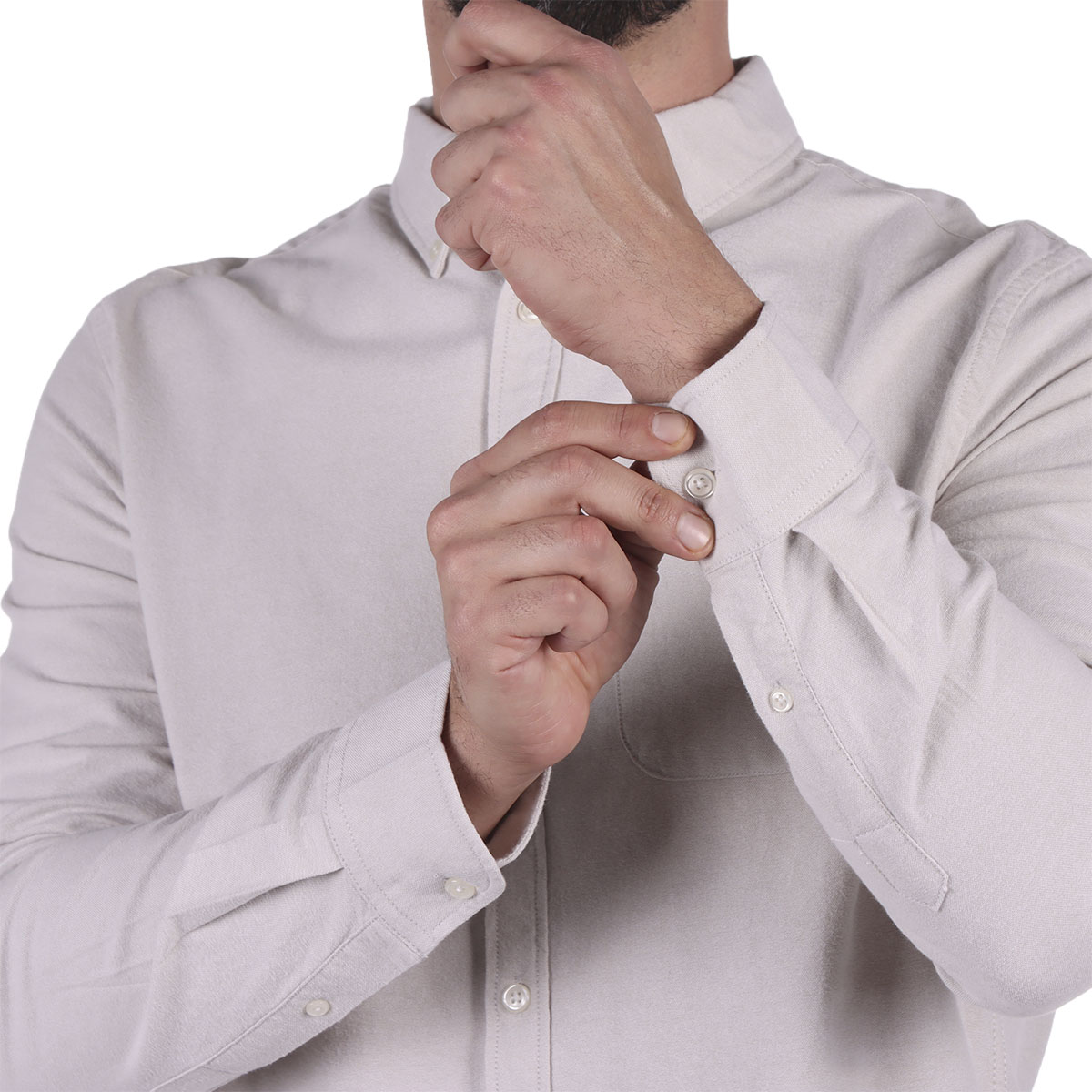 Camisa Oxford Manga Larga Dise&ntilde;o Liso Jeanius para Hombre image number null