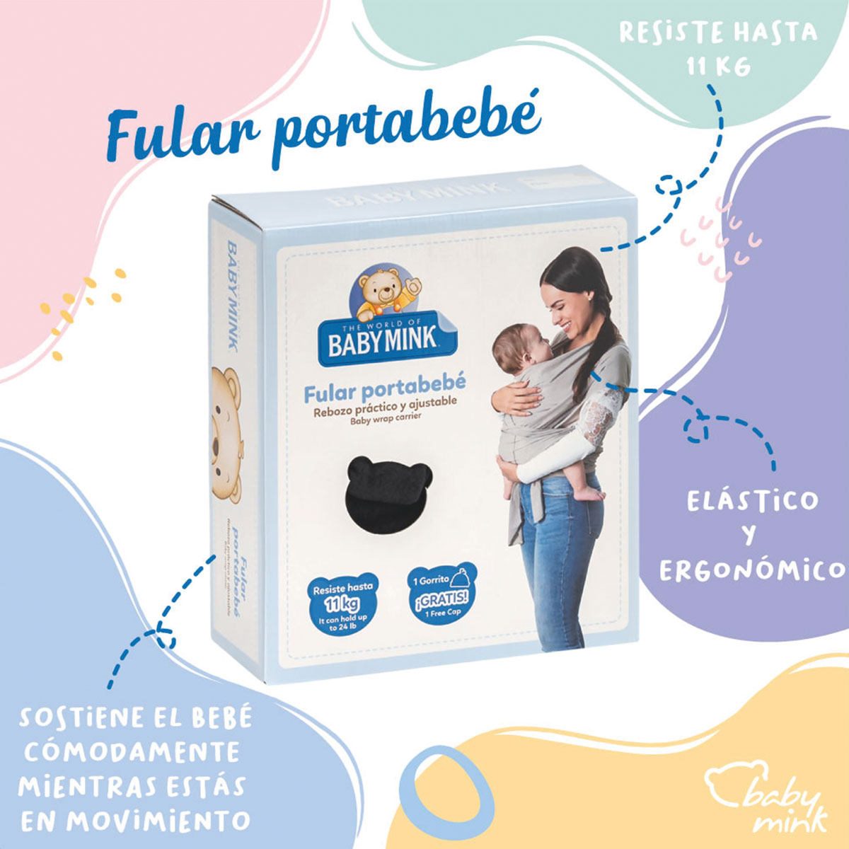 Fular con Gorro Baby Mink image number null