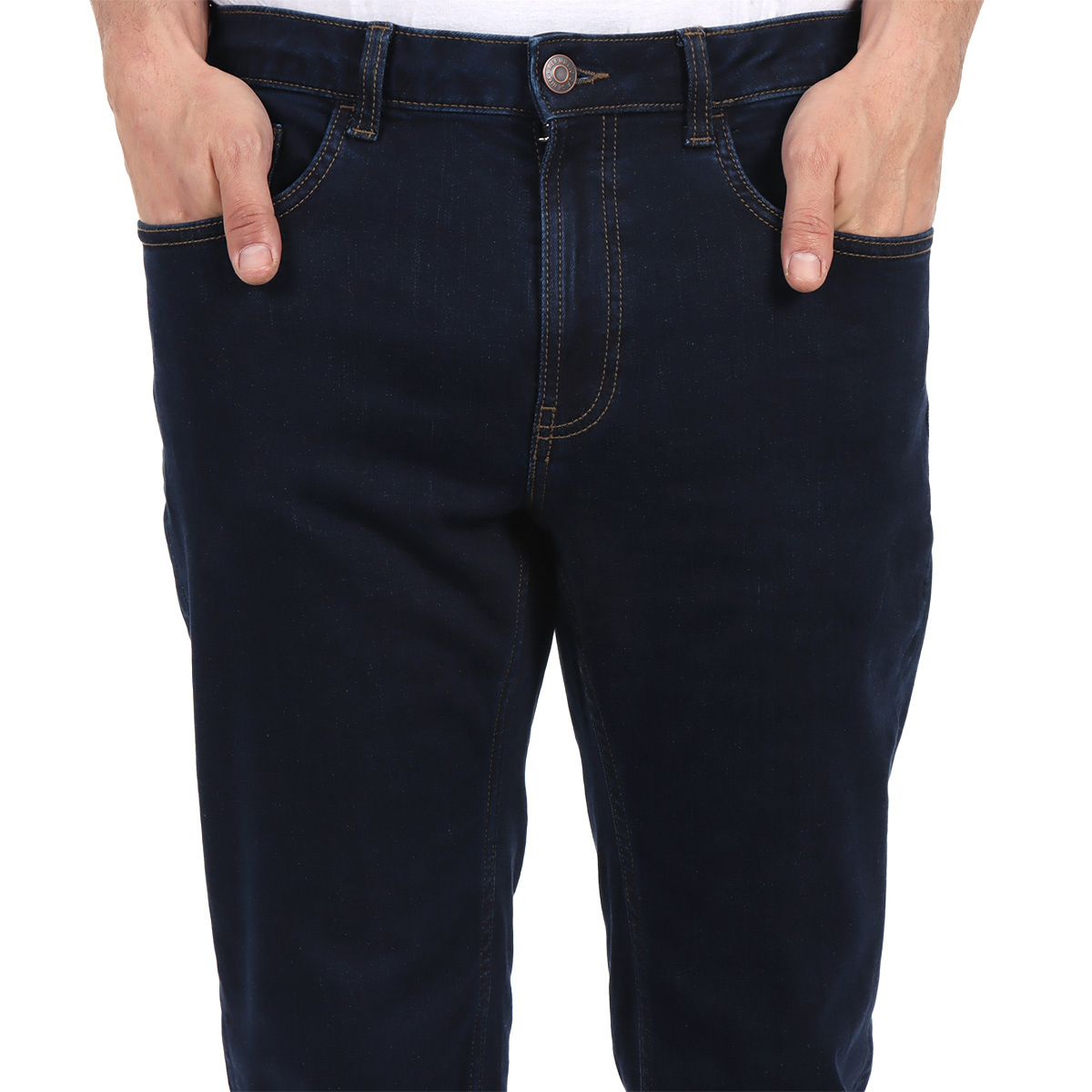Jeans Modelo Regular Fit Azul Oscuro OVS para Hombre image number null