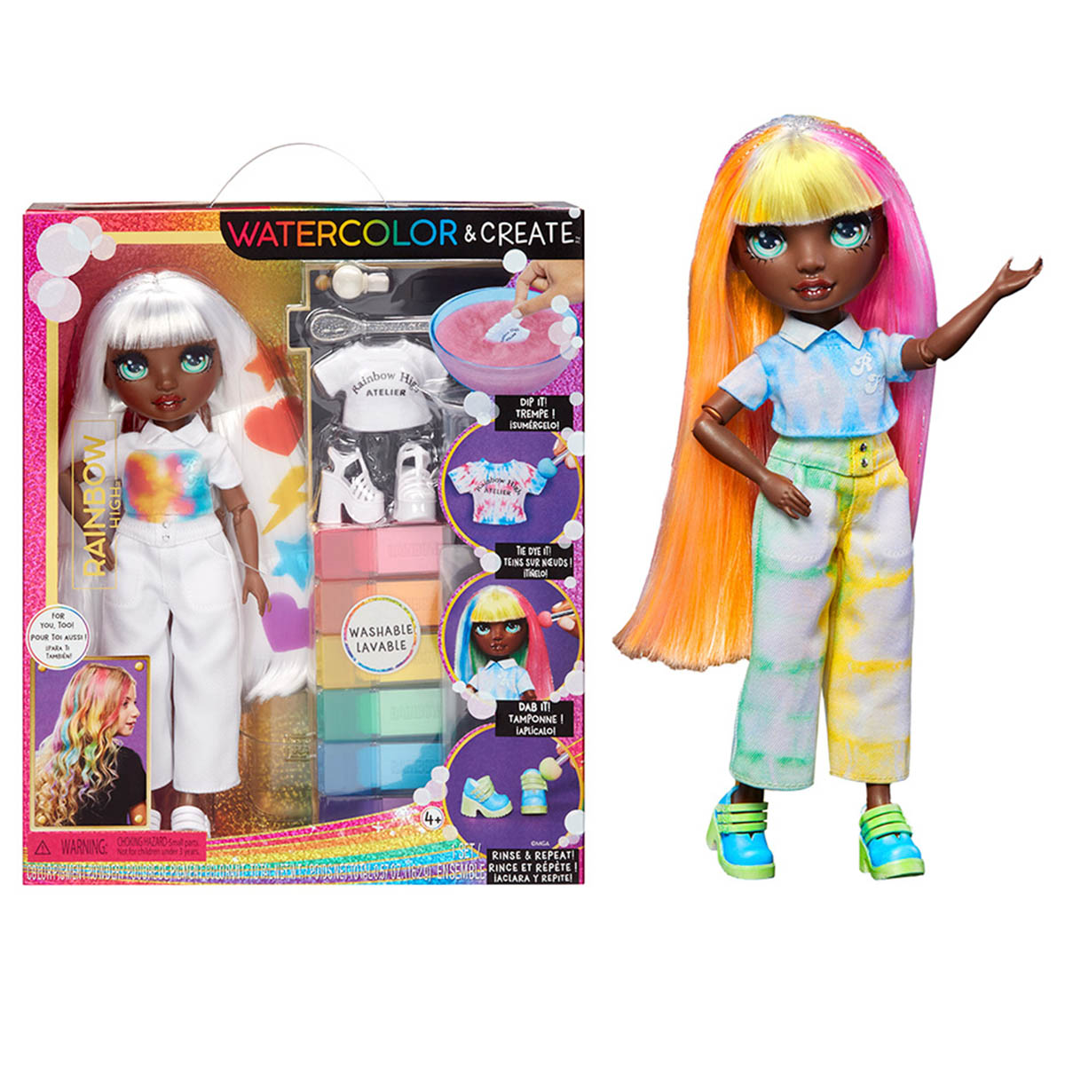 Set Mu&ntilde;eca Rainbow High Color and Create &iexcl;Colecci&oacute;nalas Todas! image number null