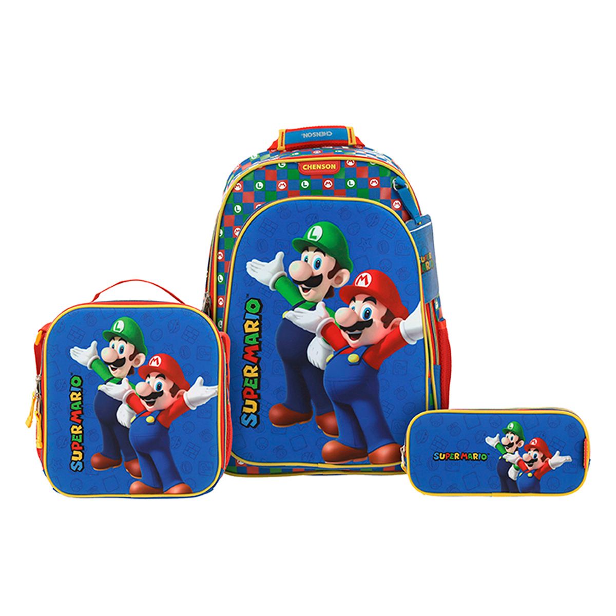 Set 3 En 1 Mochila G Super Mario Azul image number null