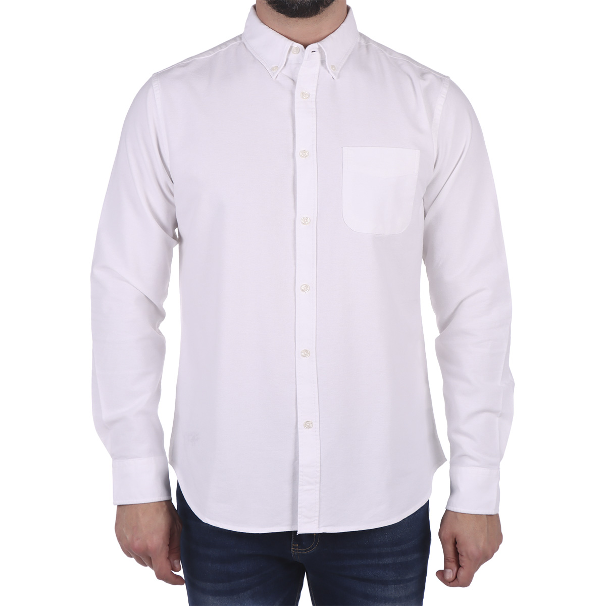 Camisa Oxford Manga Larga Dise&ntilde;o Liso Jeanius para Hombre image number null
