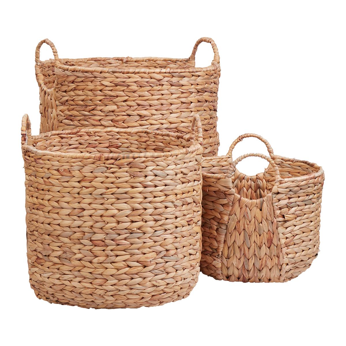 S/3 Canastas Water Hyacinth Vintage Home image number null