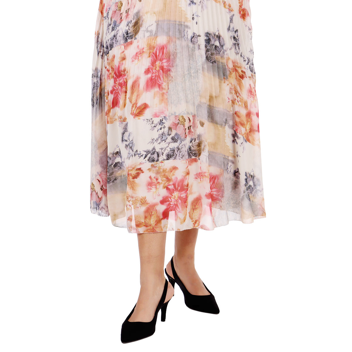 Falda Larga Plisada Black Tape Mujer image number null