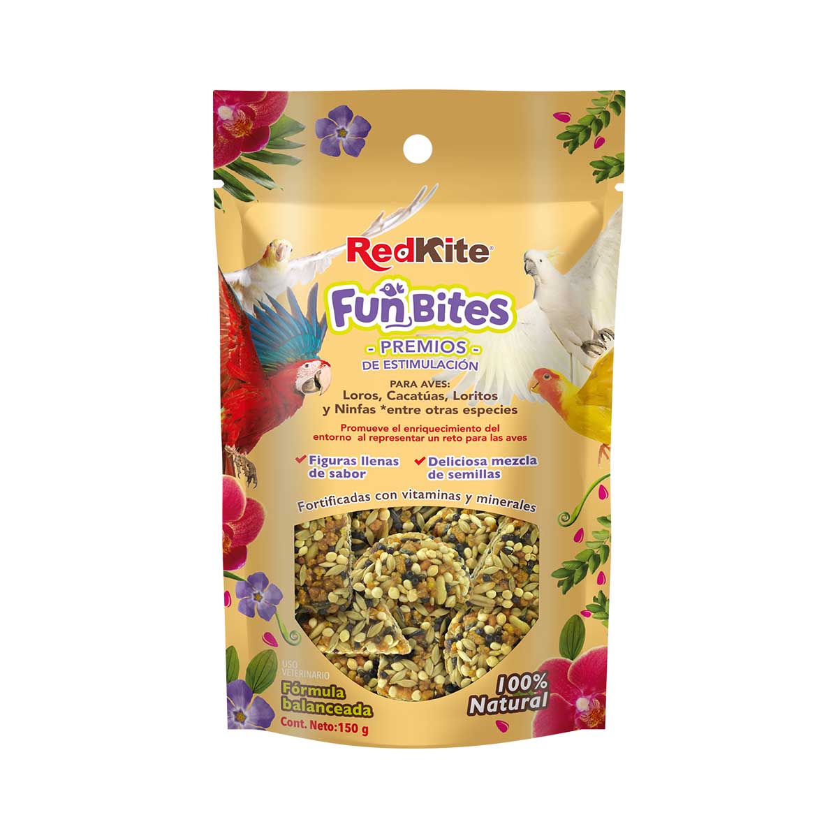 Funbites Para Loros, Cacat&uacute;as, Loritos Y Ninfas 150 Gr Fancy Pets image number null