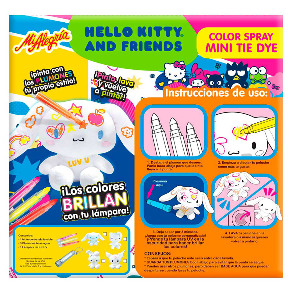 Peluche My Melody Mini Tie Day Color Spray Mi Alegr&iacute;a image number null