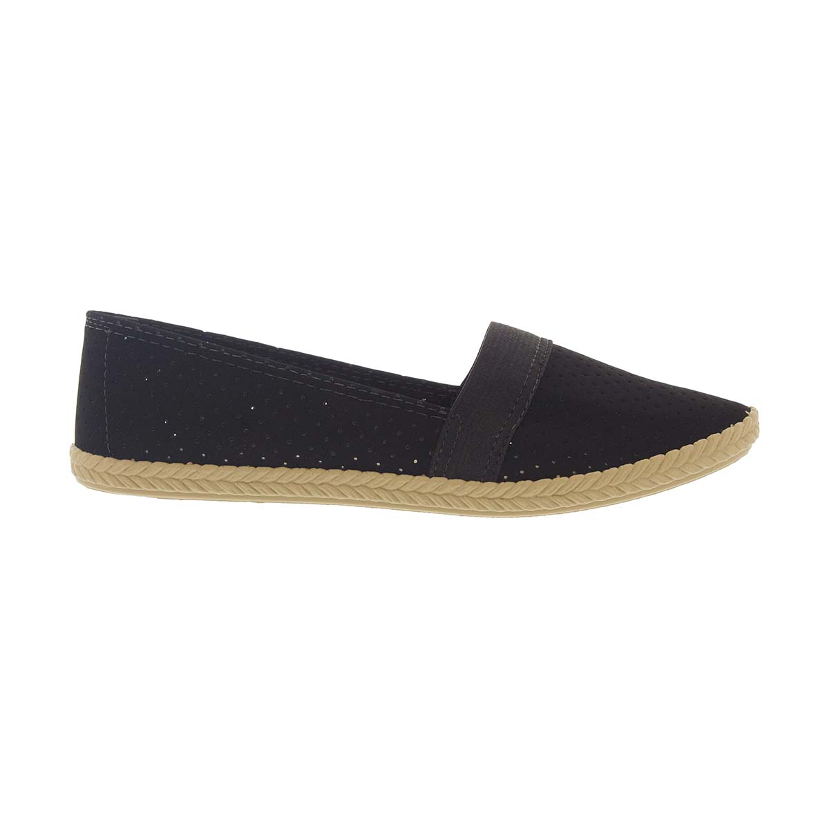 Alpargata Lisa  Para Mujer, Color Negro Moleca image number null