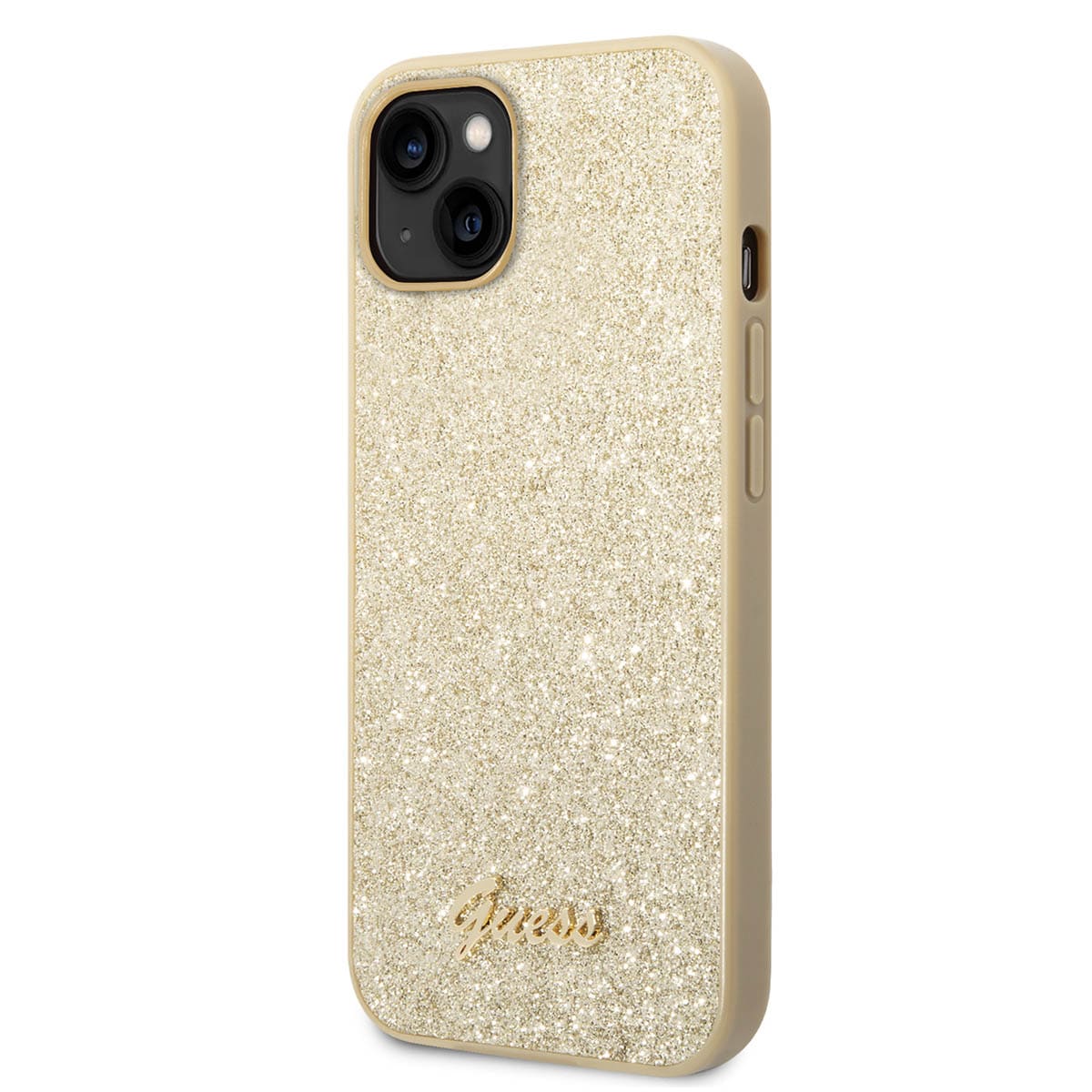 Funda Guess Glitter Flakes Dorada para iPhone 14 Plus image number null