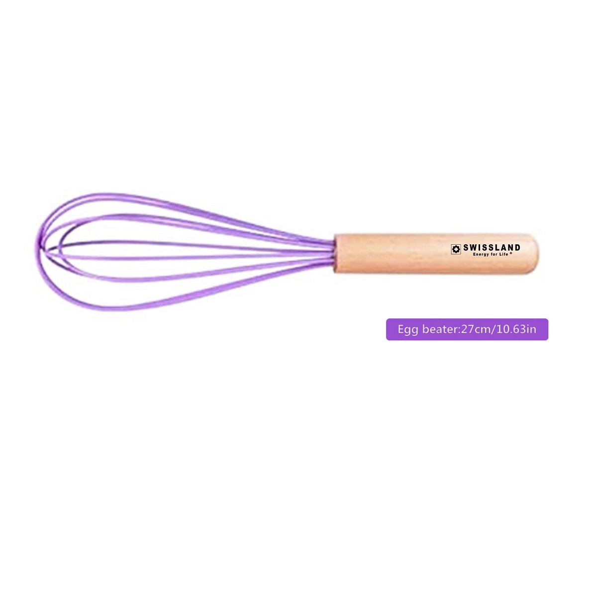 Batidor Morado De Silic&oacute;n Con Madera Swl0589batmo Swissland image number null