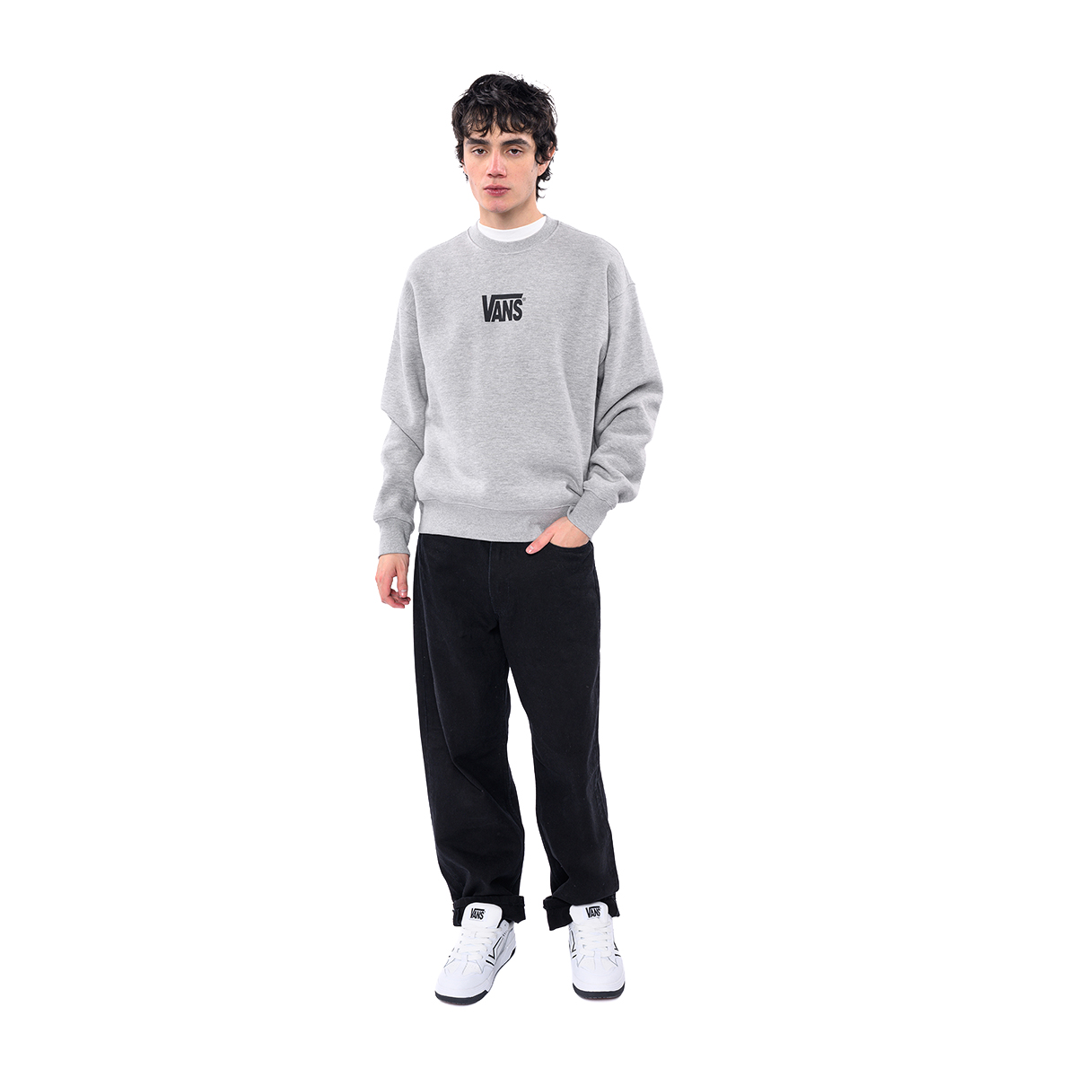 Sudadera con Dise&ntilde;o Vans Gris para Hombre image number null