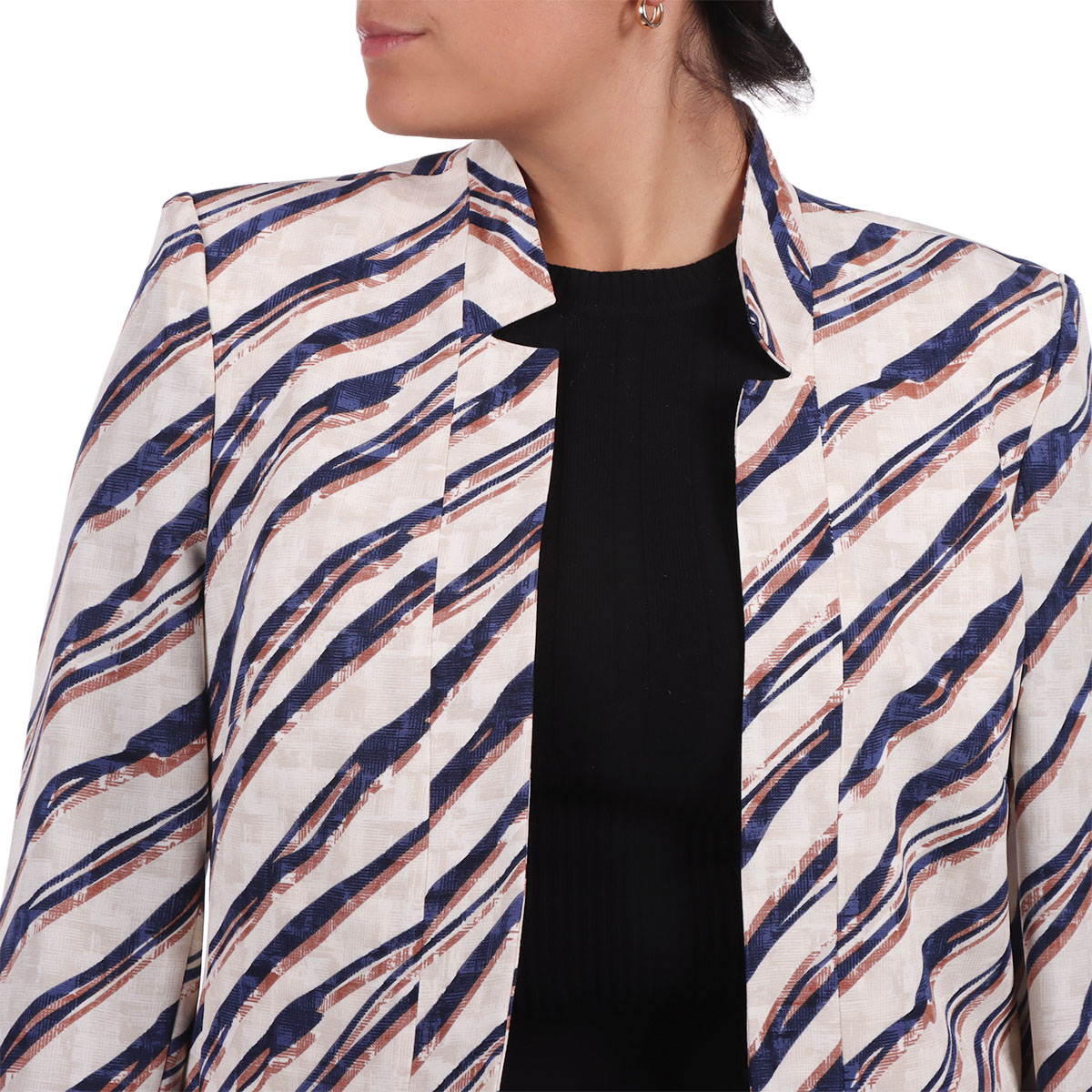 Saco Blazer Estampado Rayas Diva By Gamus para Mujer image number null