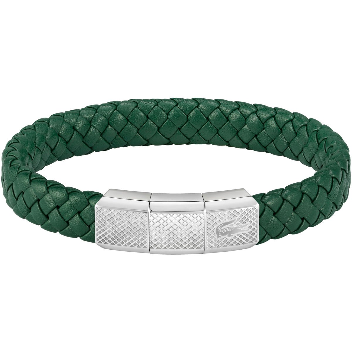 Brazaletes Plateado Y Verde Lacoste Para Hombre image number null