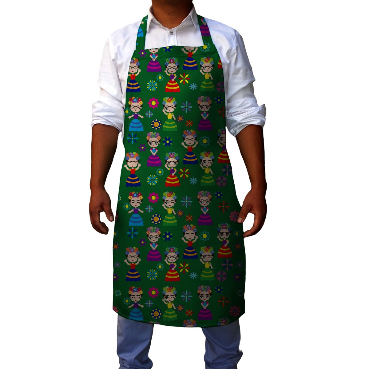 Mandil Para Cocina Frida Verde Tonali image number null