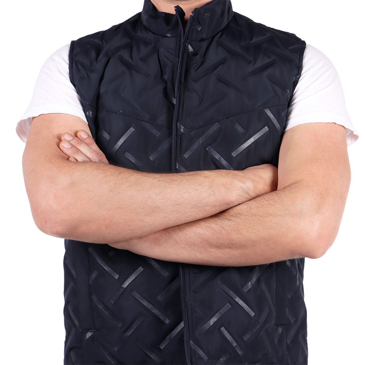 Chaleco Capitonado Geom&eacute;trico Carlo Corinto para Hombre image number null