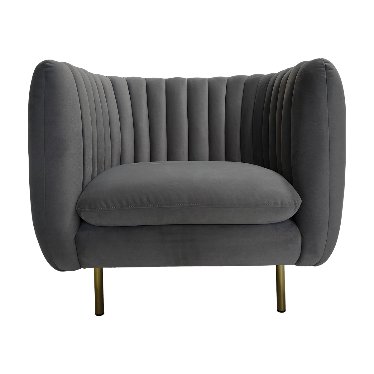 Sill&oacute;n Vintage Home Groff Velvet Grey image number null