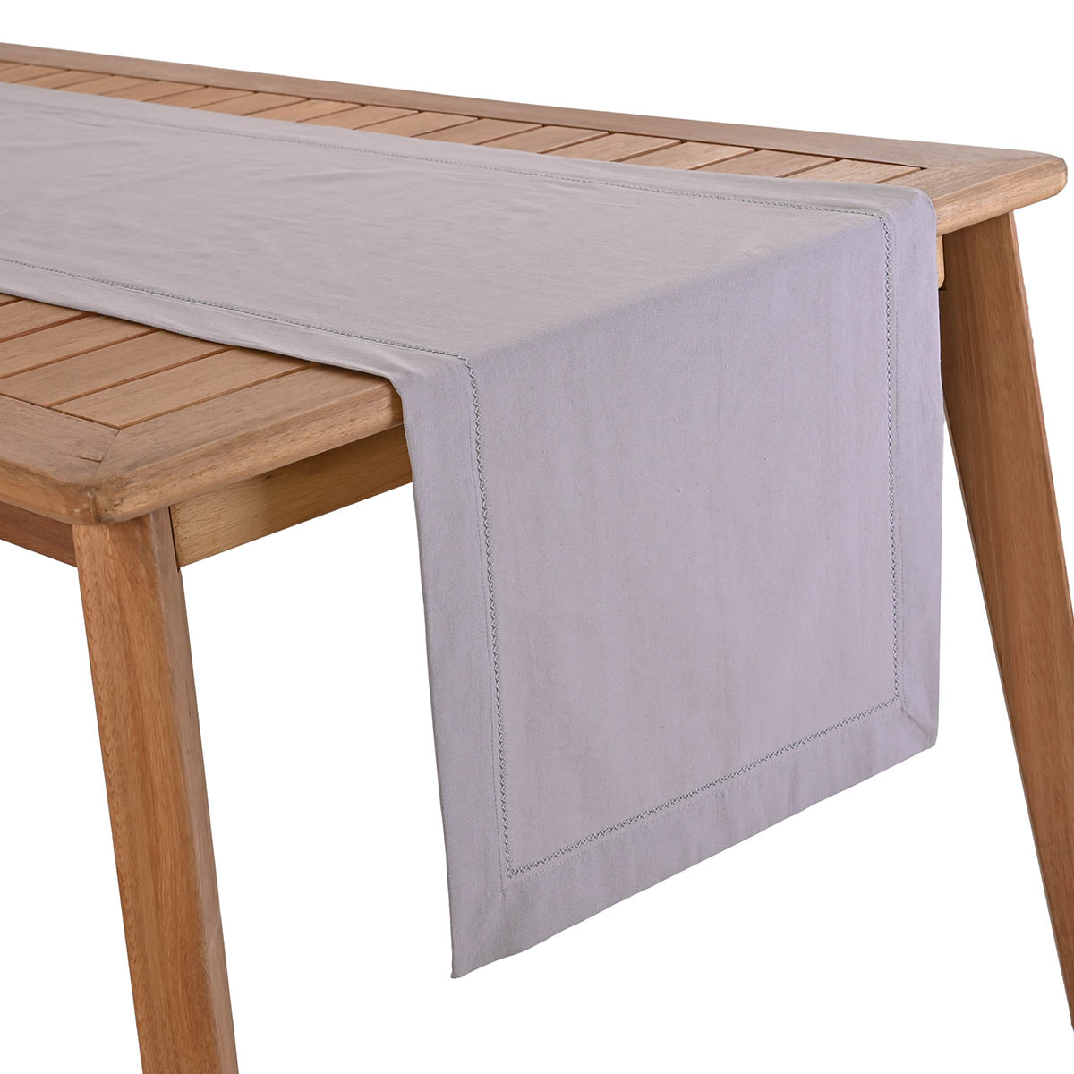 Camino de Mesa Vintage Home Rim Bordado Gris image number null