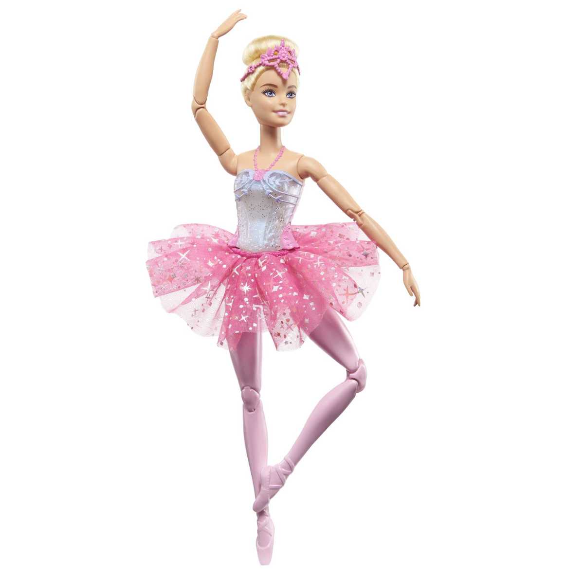 Barbie Fantas&iacute;a Mu&ntilde;eca Bailarina Luces Brillantes Tut&uacute; Rosa image number null