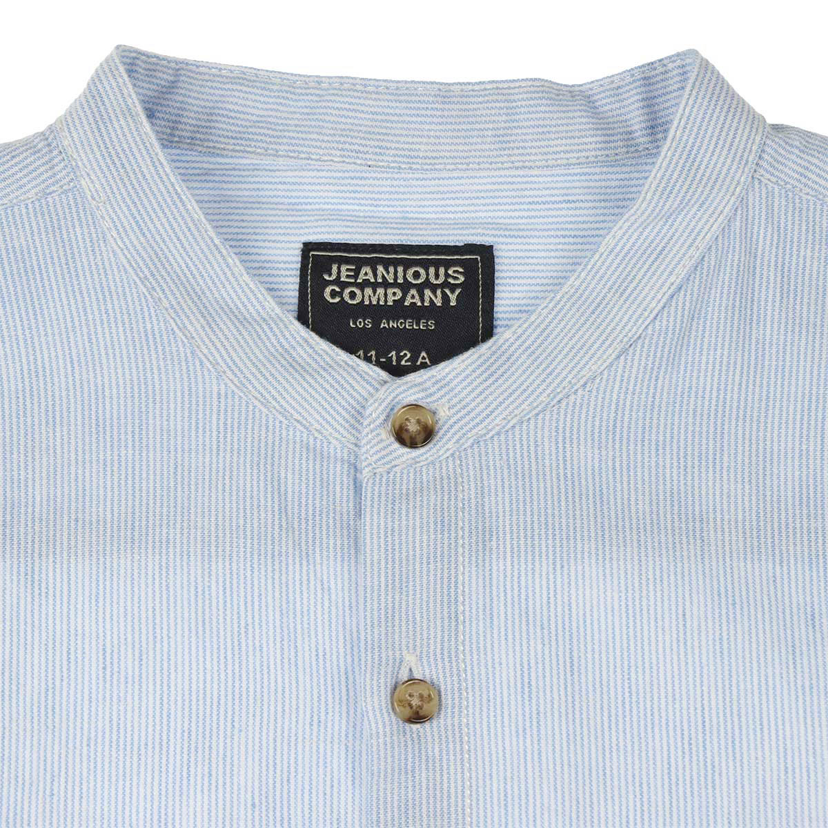 Camisa Cuello Mao Rayas Lino Algod&oacute;n Jeanious para Ni&ntilde;o image number null