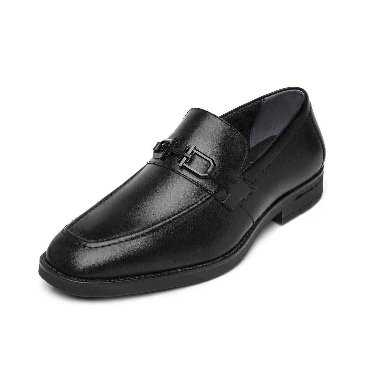 Mocas&iacute;n en Piel Flexi Negro con Herraje para Hombre image number null