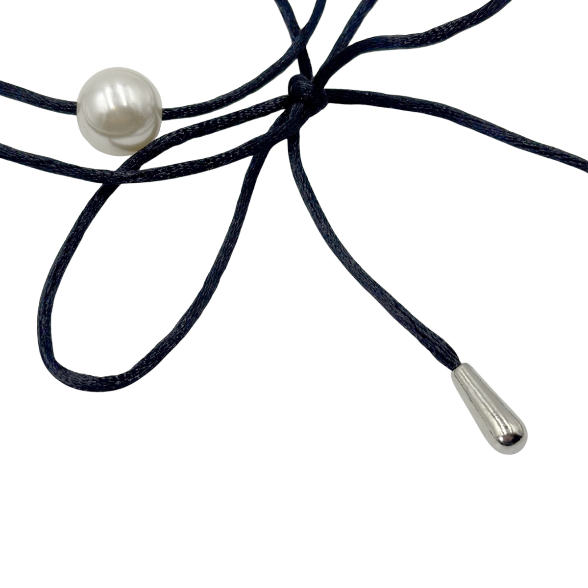Choker Liston Cuero Perla Aktuales Para Mujer image number null