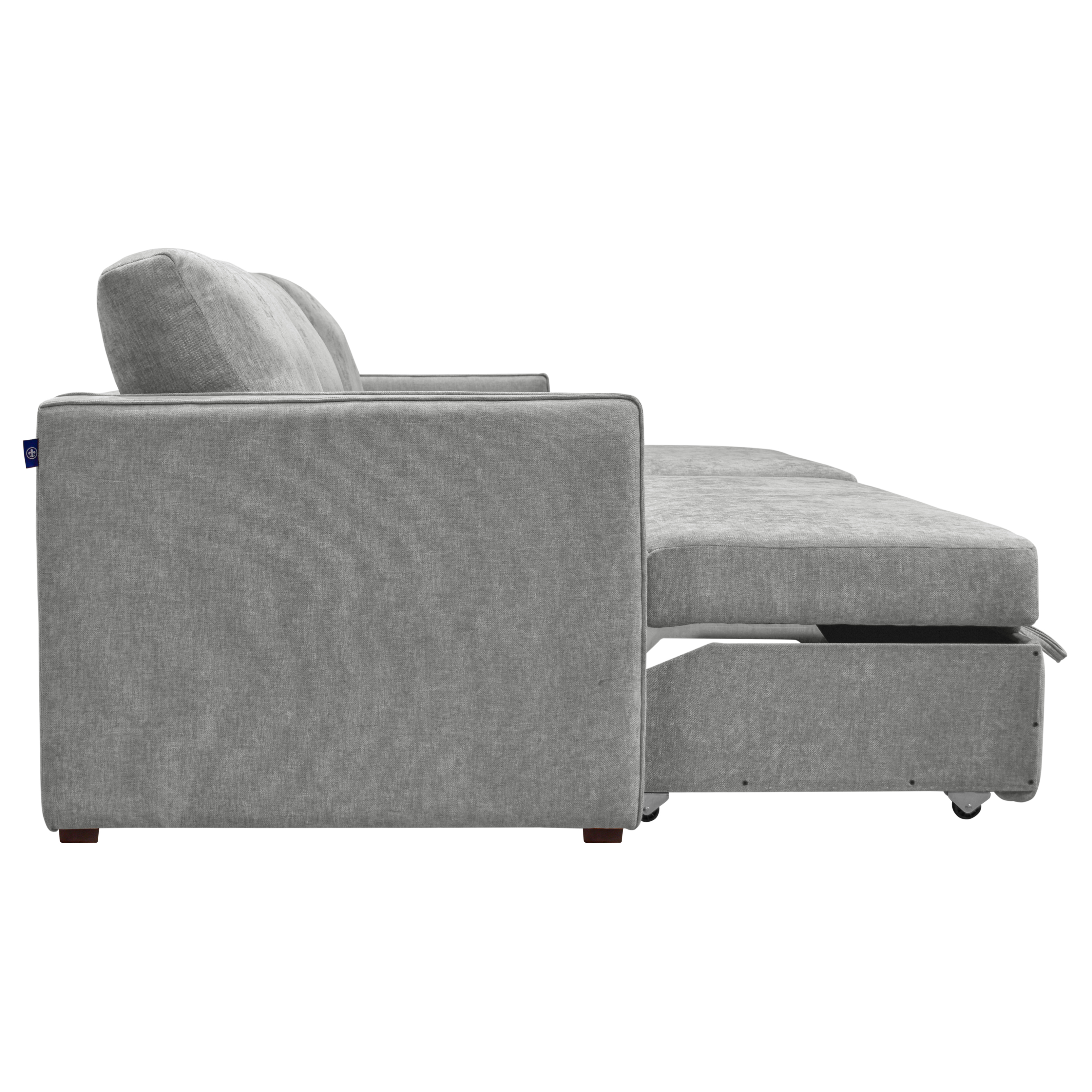Sof&aacute; Cama Derecho Walnut T Gris Muebles Liz image number null
