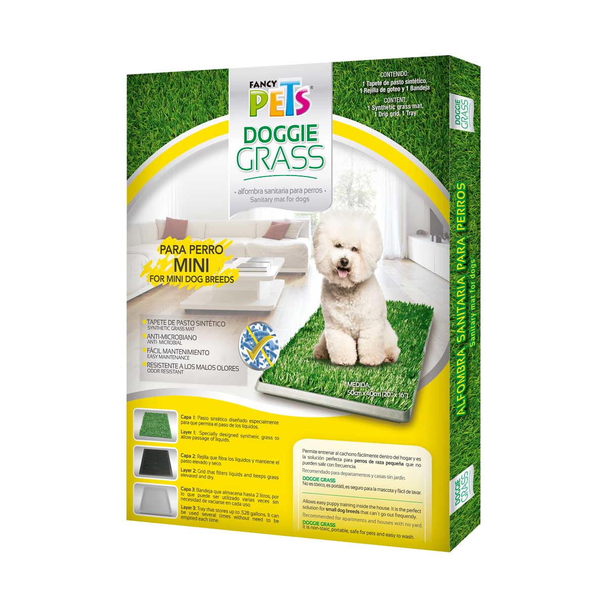 Pasto Sint&eacute;tico Doggie Grass XCH 50X40cm Fancy Pets image number null