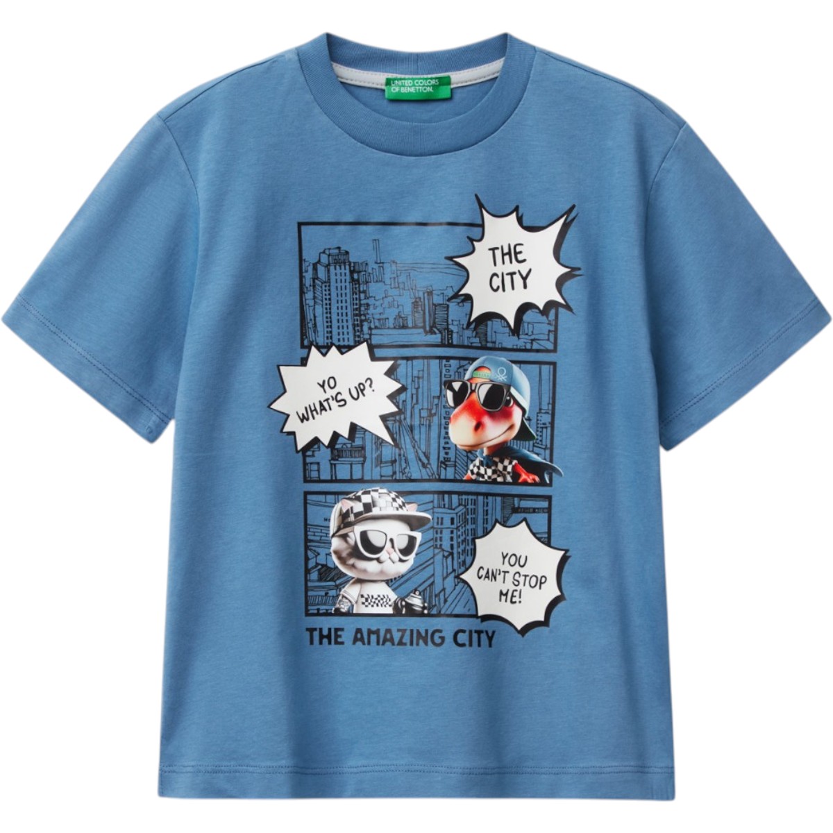 Playera Manga Corta Benetton con Estampado para Ni&ntilde;o image number null