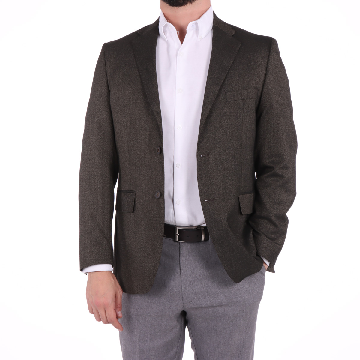 Saco Slim Fit Bruno Magnani Hombre Caf&eacute; image number null