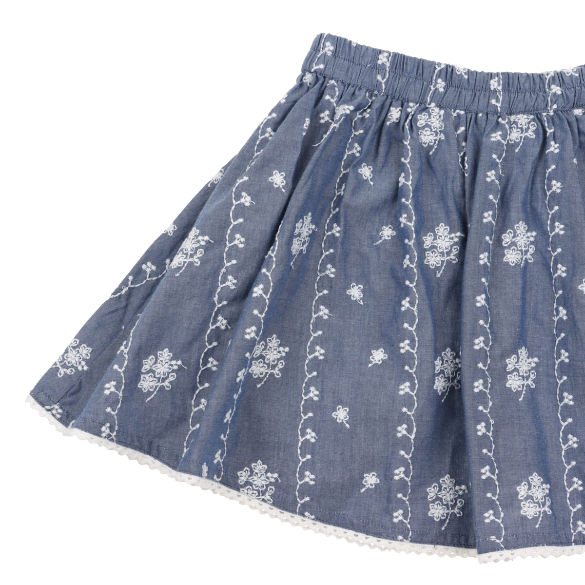 Falda Denim Bordada Floral Casual De OVS para Ni&ntilde;a image number null