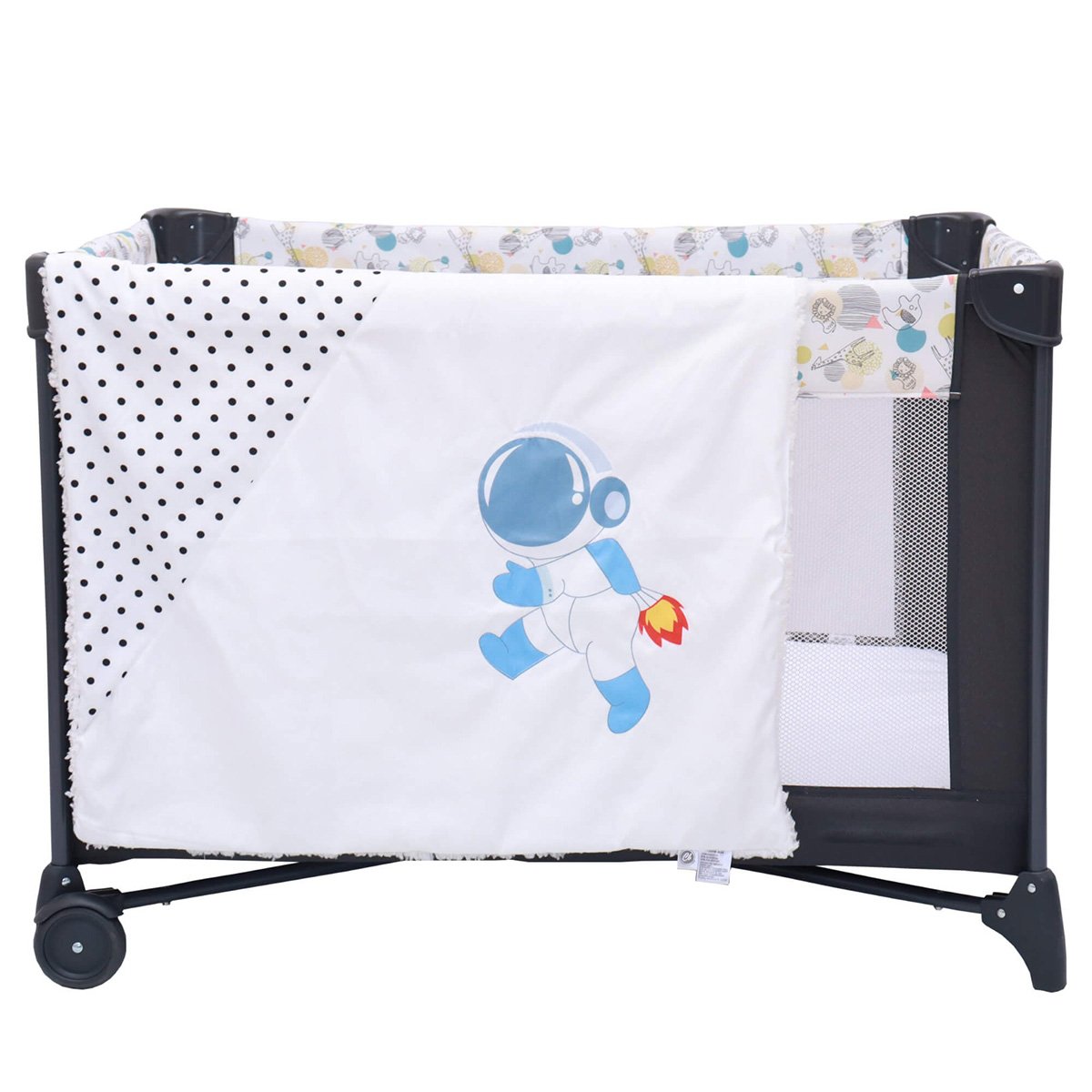 Edredon Cuna con Borrega Cary Astronauta 70x100 cm Azul image number null