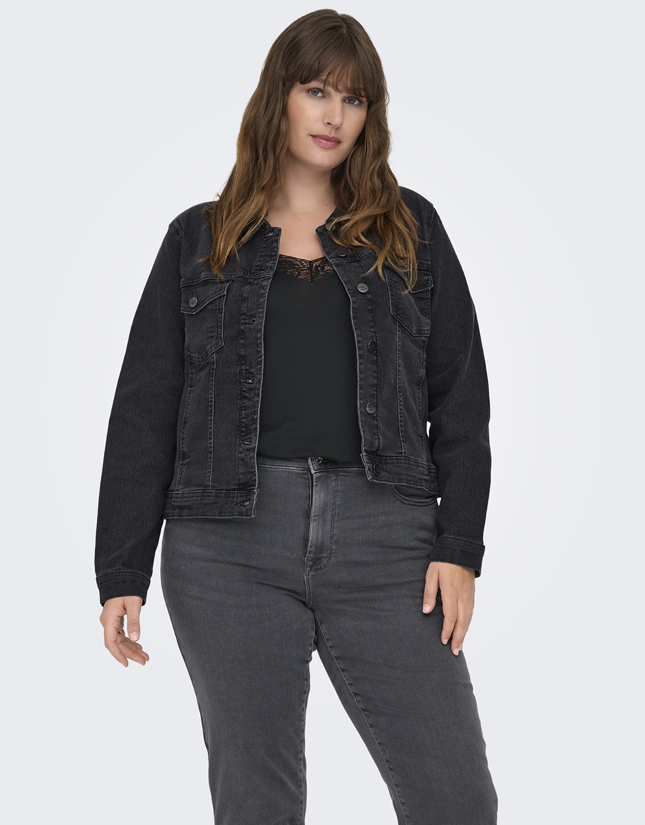 Chamarra Ligeras Denim Only Carmakoma Para Mujer Curvy image number null