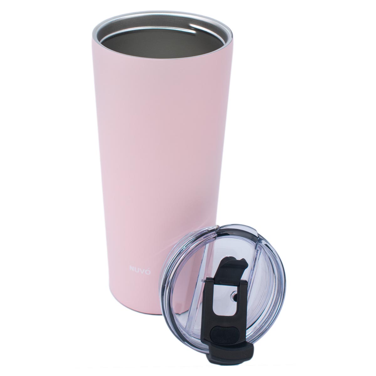 Termo Doble Pared Con Popote 600 Ml Rosa Nuvo image number null