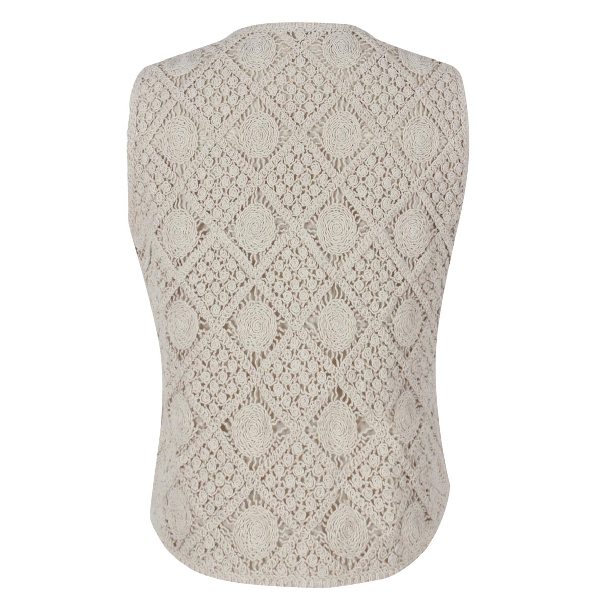 Chaleco De Crochet "Ethereal Bloom" Para Mujer Petite Just By Basel image number null