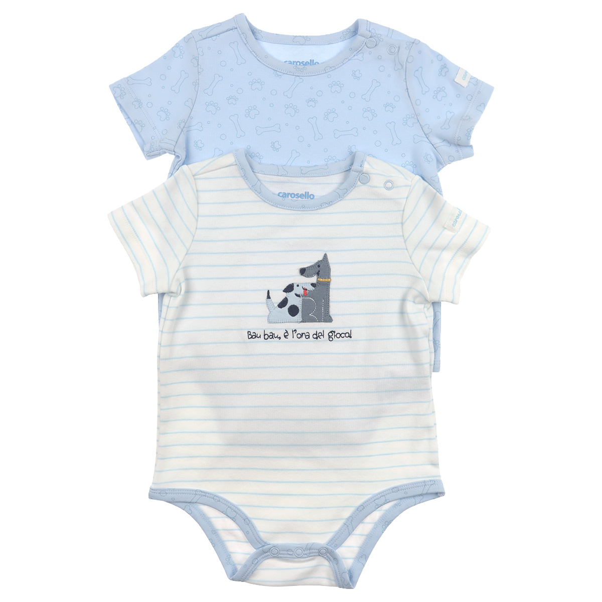 Bodys Pack 2 Algod&oacute;n Estampado Carosello Beb&eacute; Ni&ntilde;o image number null