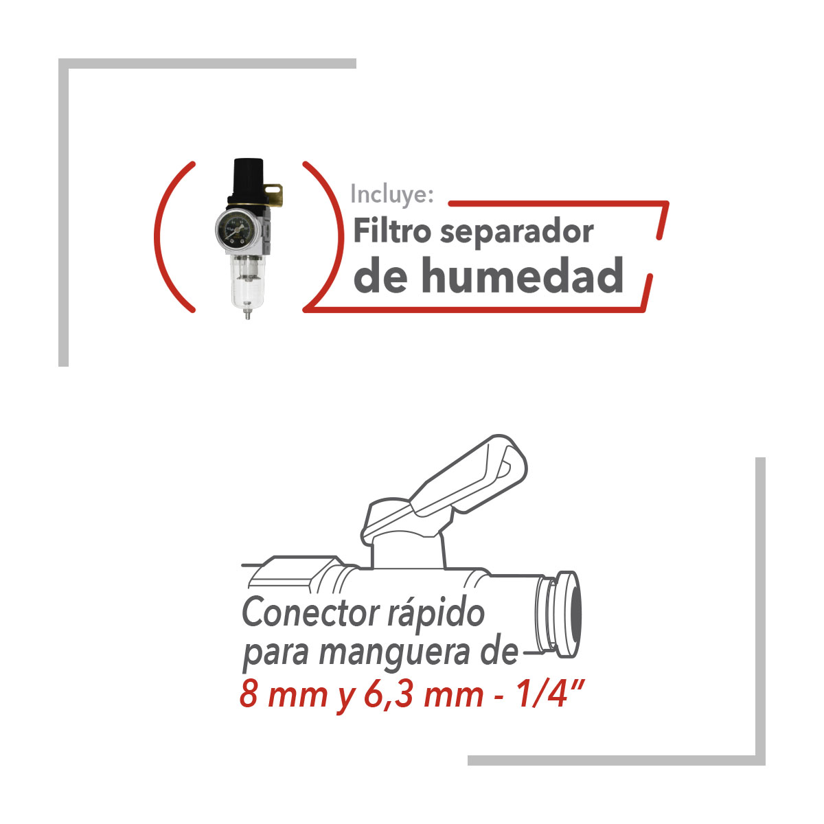 Compresor de Aire Libre de Aceite 2.5 HP Vertical DC-2.5V80L Silverline image number null