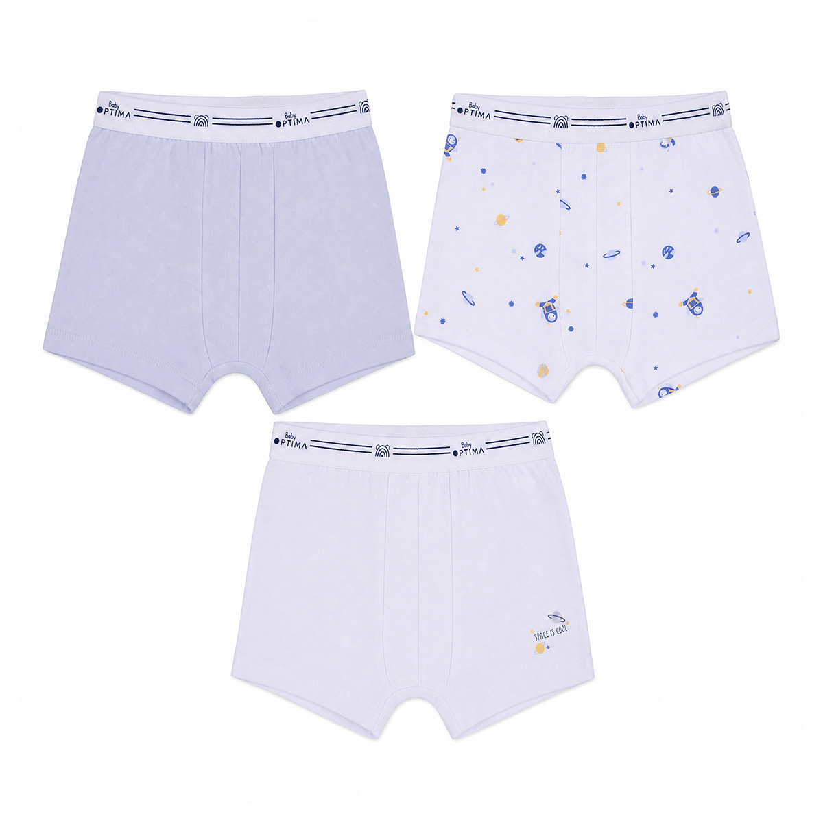 3 Pack B&oacute;xer con Dise&ntilde;o Baby Optima Azul para Ni&ntilde;o image number null