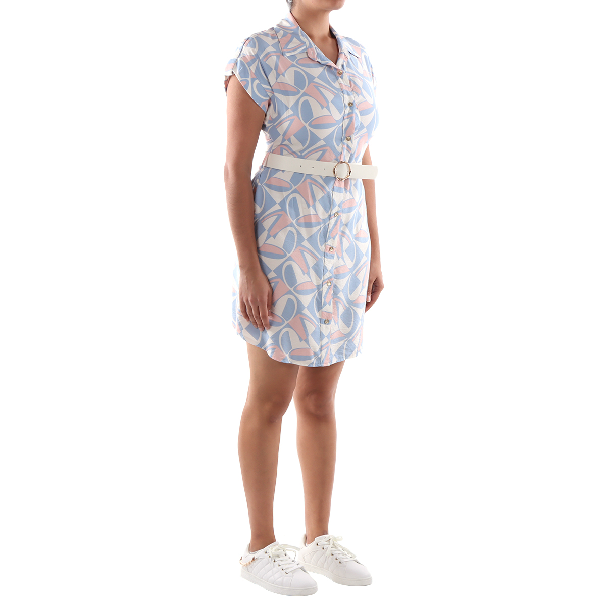 Vestido Sport Dise&ntilde;o Geom&eacute;trico Ann Miller para Mujer Petite image number null