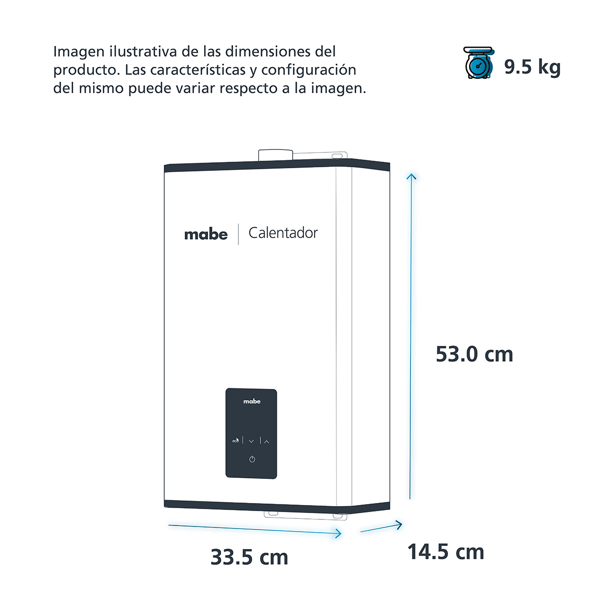 Calentador Instant&aacute;neo Auto Modulante Mabe 11L Cmm11M1Fsna image number null